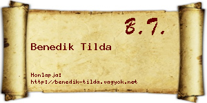 Benedik Tilda névjegykártya